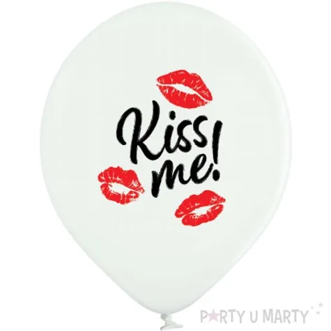 balony d11 kiss me rozowo bialy belbal 12 6 szt