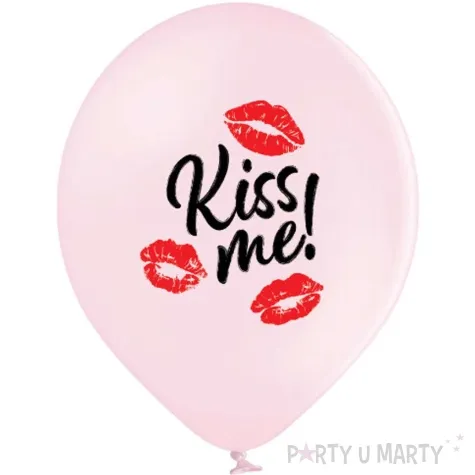 balony d11 kiss me rozowo bialy belbal 12 6 szt
