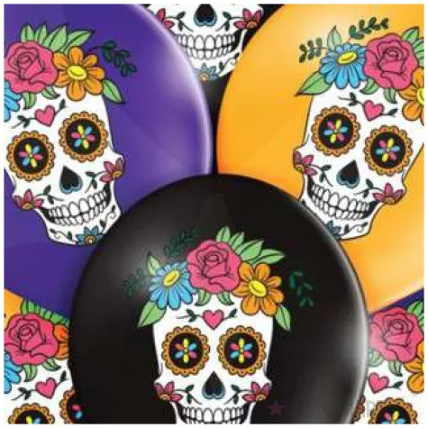 balony day of the dead mix belbal 12 6 szt