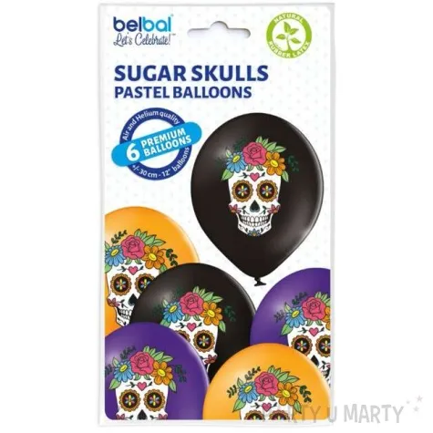 balony day of the dead mix belbal 12 6 szt