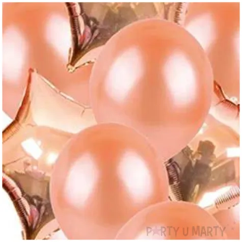 balony dekoracyjny mix rozowe zloto partypal zestaw