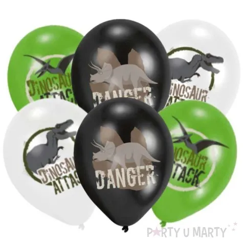 balony dinosaur attack mix amscan 11 6 szt