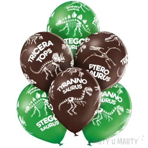 balony dinozaury szkielety pastel mix belbal 12 6 szt