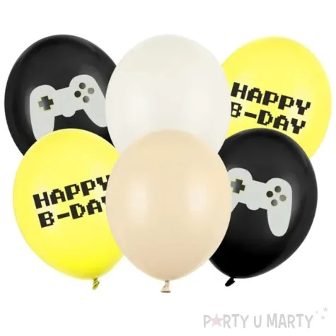 balony dla gracza mix partydeco 12 6 szt