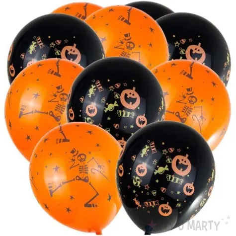 balony dynia i szkieletory pastel mix czakos 10 10 szt