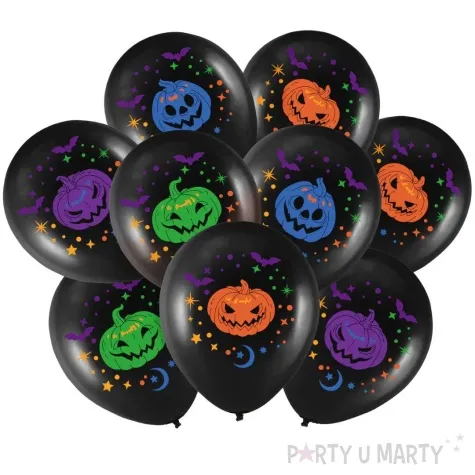 balony dynie i nietoperze halloween partypal 12 9 szt