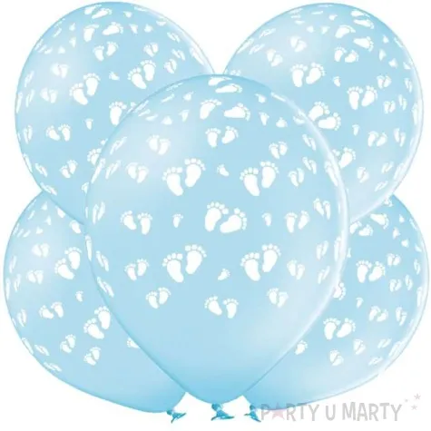 balony dzieciece stopki blekitne grabo 12 5 szt