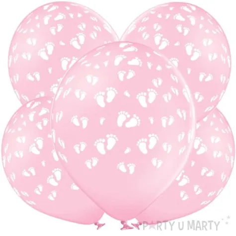balony dzieciece stopki j rozowe grabo 12 5 szt