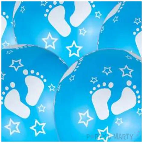 balony dzieciece stopki niebieskie czakos 12 5 szt