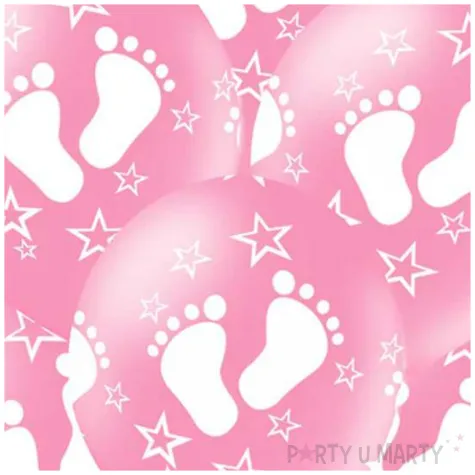 balony dzieciece stopki rozowe partypal 12 6 szt