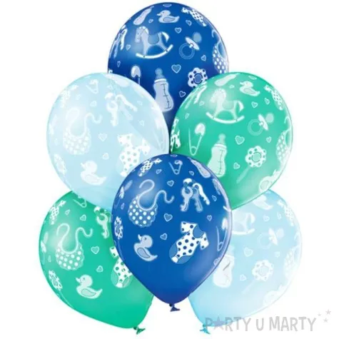 balony dzieciece symbole boy pastel mix belbal 12 6 szt