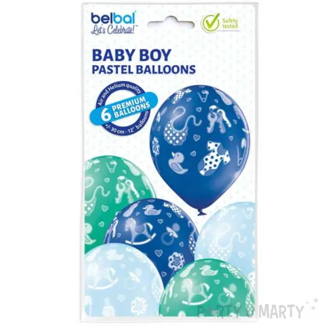 balony dzieciece symbole boy pastel mix belbal 12 6 szt