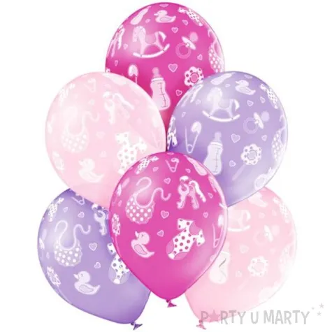 balony dzieciece symbole girl pastel mix belbal 12 6 szt