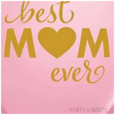 balony dzien matki best mom ever transparetne rozowe qualatex 11 25 szt