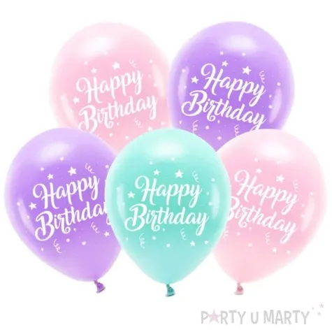 balony eco happy birthday mix partydeco 10 5 szt