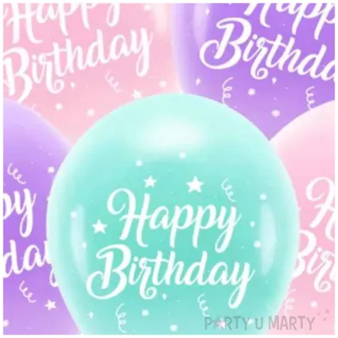 balony eco happy birthday mix partydeco 10 5 szt