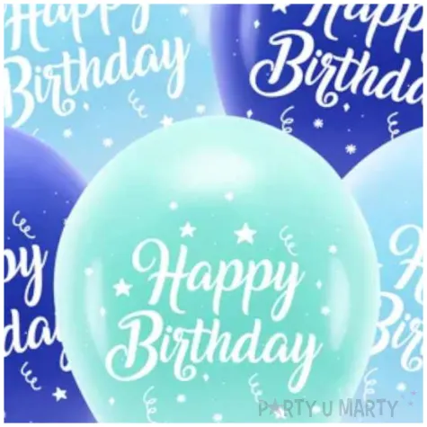 balony eco happy birthday niebieski partydeco 10 5 szt