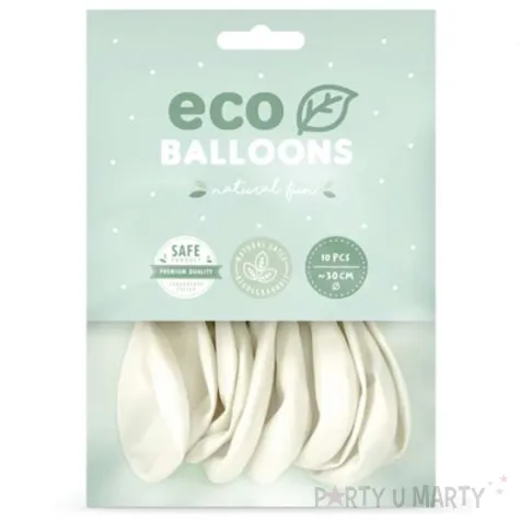 balony ekologiczne bialy metalik partydeco 12 10 szt