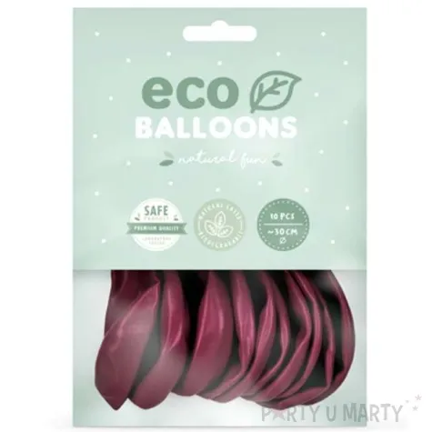 balony ekologiczne bordowe partydeco 12 10 szt