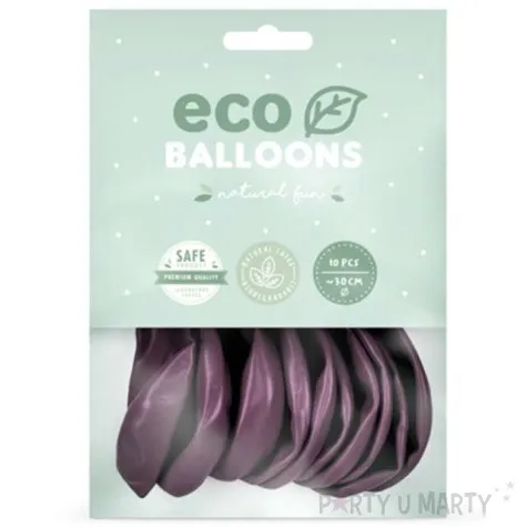 balony ekologiczne bordowy metalik partydeco 10 10 szt