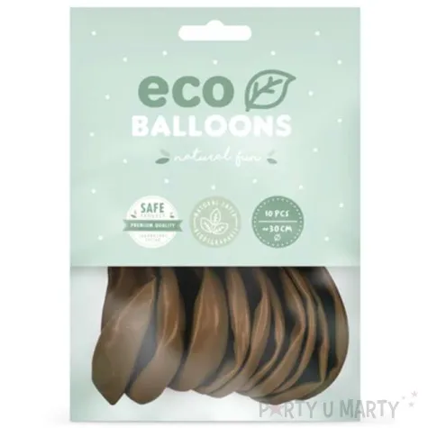 balony ekologiczne brazowe czekoladowe partydeco 12 10 szt