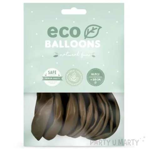 balony ekologiczne brazowe partydeco 12 10 szt