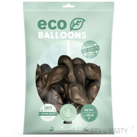 balony ekologiczne brazowy metalik partydeco 12 100 szt