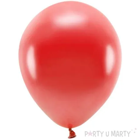 balony ekologiczne czerwony metalik partydeco 10 100 szt