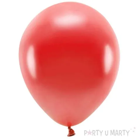 balony ekologiczne czerwony metalik partydeco 12 10 szt