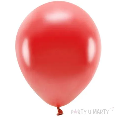 balony ekologiczne czerwony metalik partydeco 12 100 szt