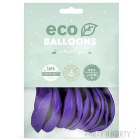 balony ekologiczne fioletowe partydeco 12 10 szt