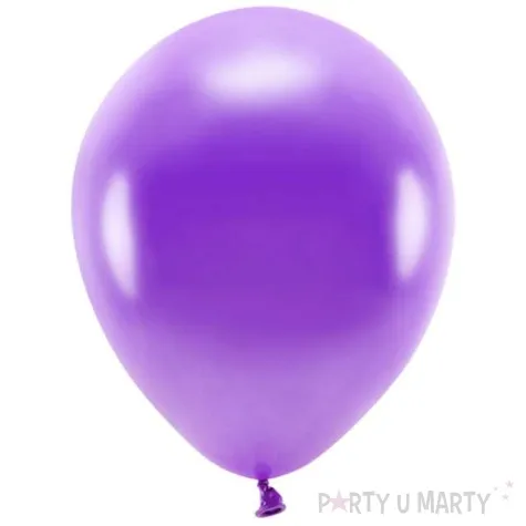 balony ekologiczne fioletowy metalik partydeco 10 10 szt