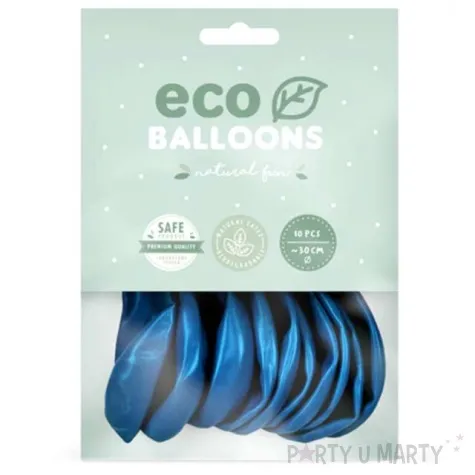 balony ekologiczne granatowy metalik partydeco 10 10 szt