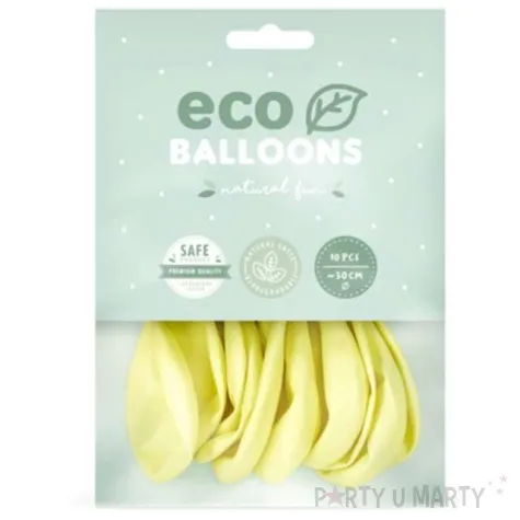 balony ekologiczne kremowe partydeco 10 10 szt