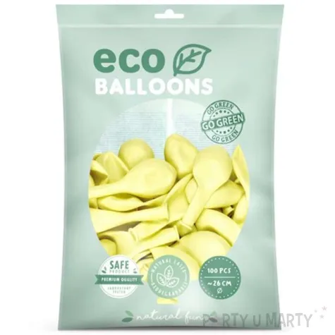 balony ekologiczne kremowe partydeco 10 100 szt