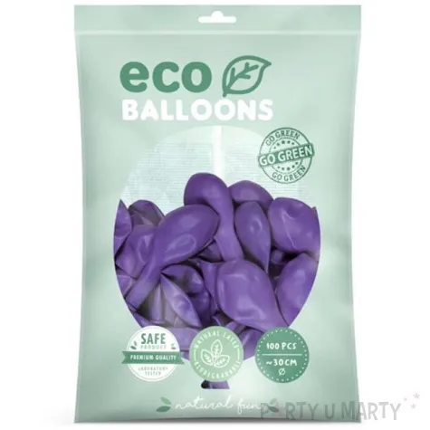 balony ekologiczne lawendowe partydeco 12 100 szt