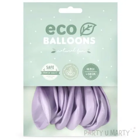 balony ekologiczne liliowy metalik partydeco 10 10 szt