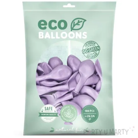 balony ekologiczne liliowy metalik partydeco 10 100 szt
