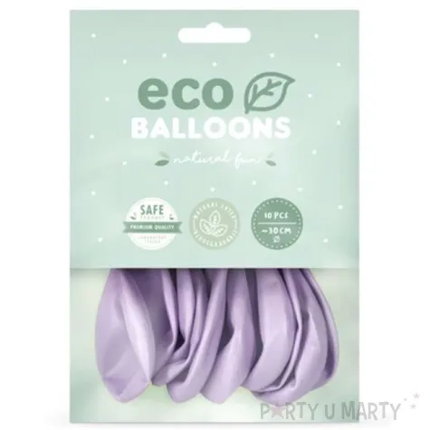 balony ekologiczne liliowy metalik partydeco 12 10 szt