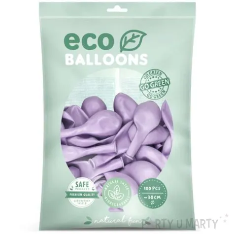 balony ekologiczne liliowy metalik partydeco 12 100 szt