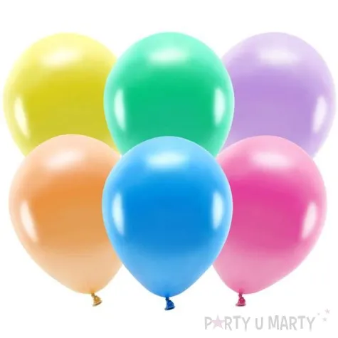 balony ekologiczne metalik mix partydeco 10 100 szt