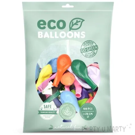 balony ekologiczne metalik mix partydeco 10 100 szt