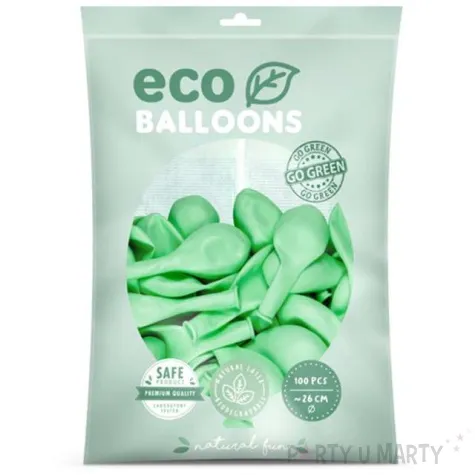 balony ekologiczne mietowe partydeco 10 100 szt