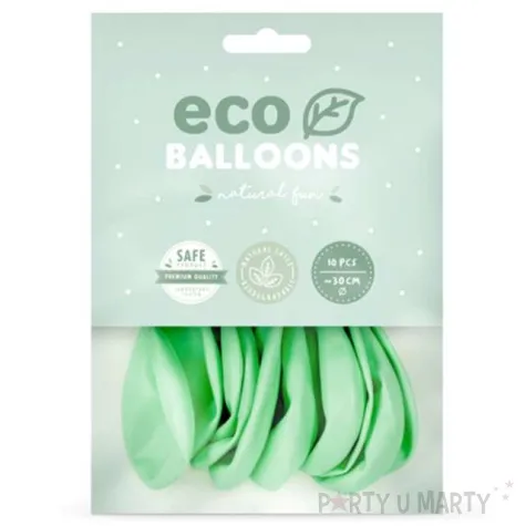 balony ekologiczne mietowe partydeco 12 10 szt
