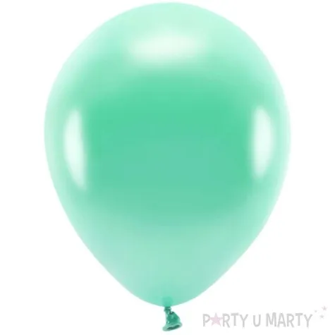 balony ekologiczne mietowy ciemny metalik partydeco 10 100 szt