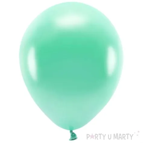 balony ekologiczne mietowy ciemny metalik partydeco 12 10 szt