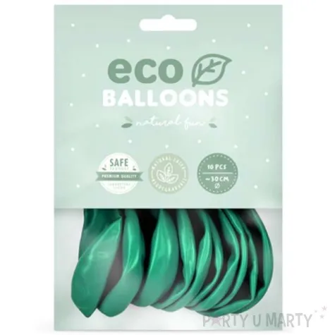 balony ekologiczne mietowy ciemny metalik partydeco 12 10 szt