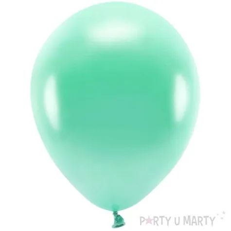 balony ekologiczne mietowy ciemny metalik partydeco 12 100 szt