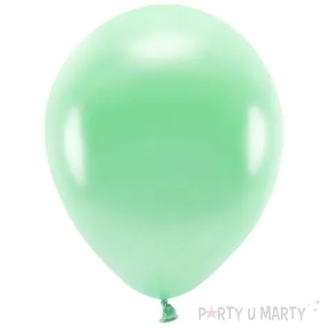 balony ekologiczne mietowy metalik partydeco 10 10 szt
