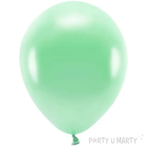 balony ekologiczne mietowy metalik partydeco 10 100 szt